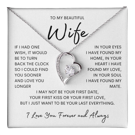 To My Beautiful Wife | If I Had One Wish - Forever Love Necklace